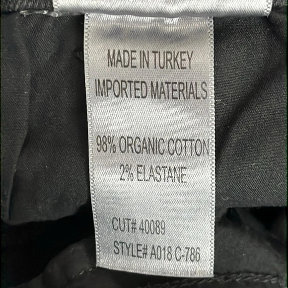 Agolde Sophie Feel Good Skinny Distressed Raw Hem Jeans in Black - Size 26 - Picture 7 of 7